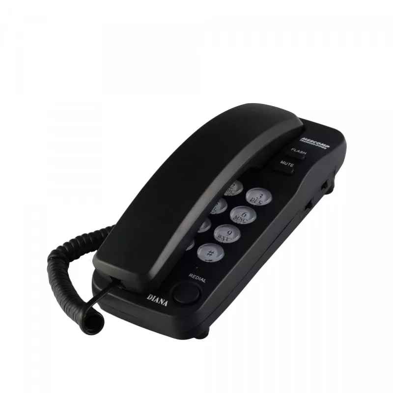 Telefono fisso Mescomp Technologies Mesmed Mescomp MT 518 Diana nero, telefono, nero