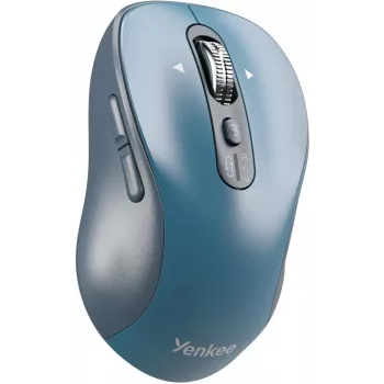 Mouse wireless YENKEE YMS2010BE dual-mode ergonomico, ricevitore USB 2,4 GHz + Bluetooth 5.1, DPI a 4 livelli 1000–3200, 6 tasti