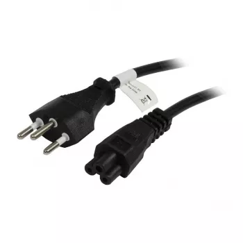 Cavo di alimentazione Synergy21 230V Svizzera (connettore maschio) J12/C5 per apparecchi freddi (connettore femmina, Michymouse), 1,8 m, nero,