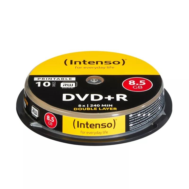 DVD+R DL Intenso 1x10 8.5GB 8x Double Layer stampabile