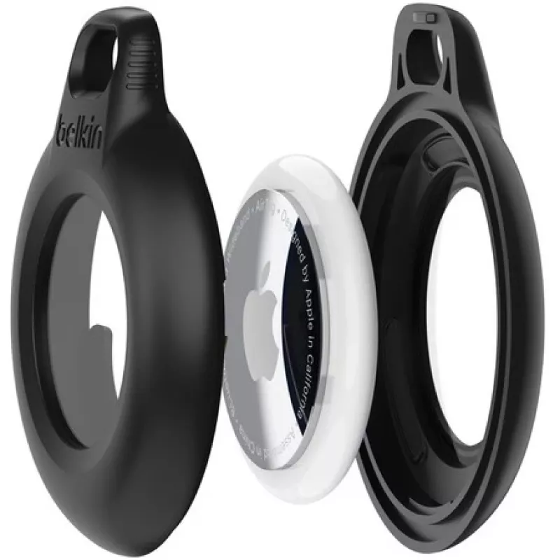 Belkin Secure Holder supporto con portachiavi per Apple AirTag, impermeabile, nero (4 pz.)