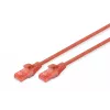 Cavo patch Digitus CAT 6 U/UTP LSZH 1m rosso