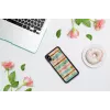 Custodia protettiva per smartphone iKins per iPhone XS Max — Pop Mint nero, guscio rigido con bordi rialzati