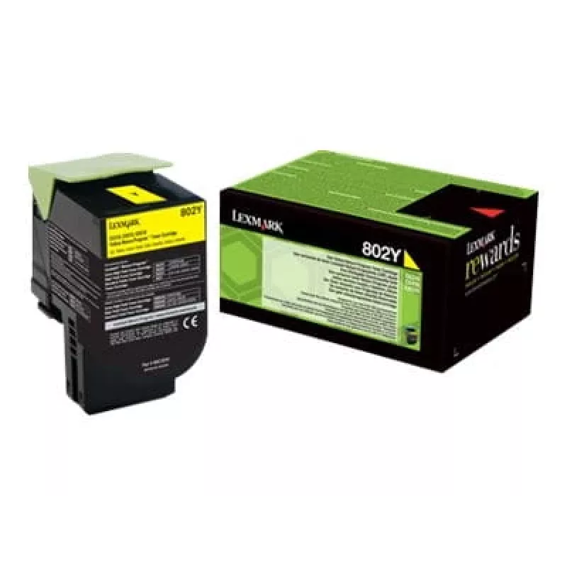 Lexmark 802Y toner originale (80C20Y0), giallo, 1.000 pagine
