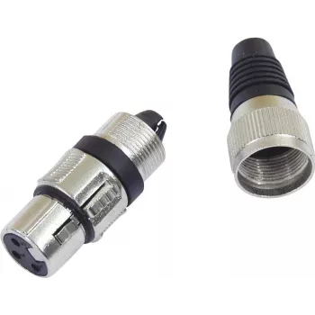 Connettore XLR a 3 pin Omnitronic 30200111 — connettore audio maschio/femmina per microfono e audio professionale