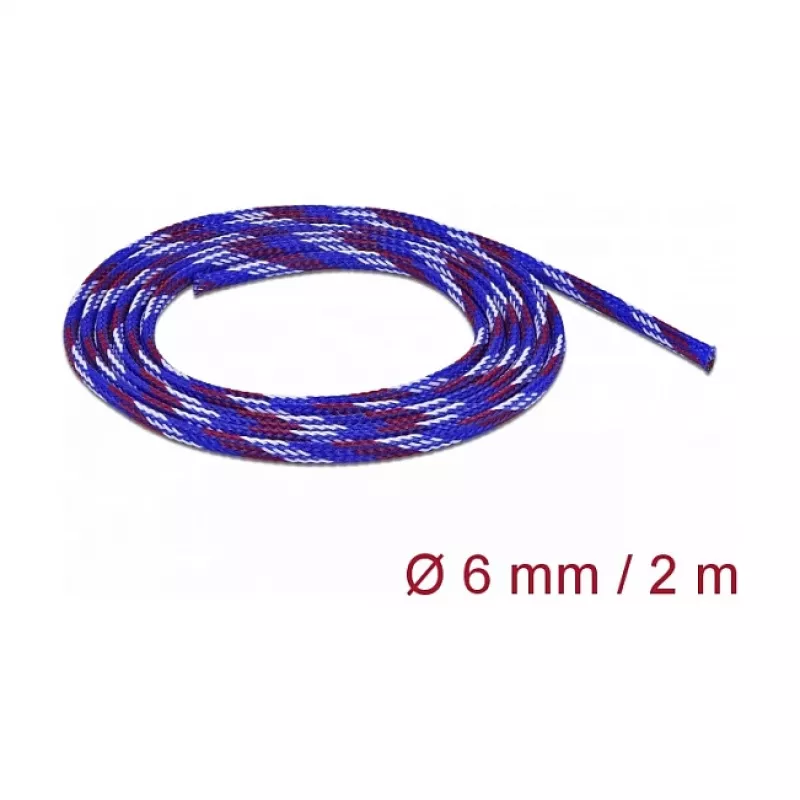 Guaina per cavi DeLOCK 20741 blu rosso bianco