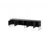 Mobile TV cama meble VERA 190x40x50 cm – piano e struttura nero opaco