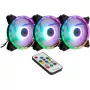 INTER-TECH Argus RS-07 RGB set di ventole per case da 120 mm, 3 pezzi, con telecomando, nero