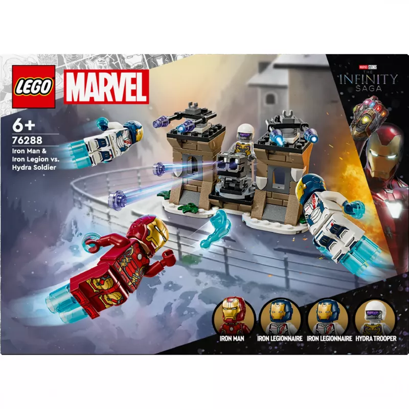 Set da costruzione LEGO 76288 Marvel Super Heroes Iron Man Iron Legion con minifigure soldato HYDRA, modello da costruire