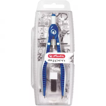 Penna Herlitz my.pen blu bianco diametro massimo 17 cm lunghezza 163 mm