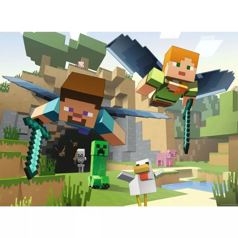 Puzzle Ravensburger Minecraft Animal Adventures – 200 pezzi, rettangolare