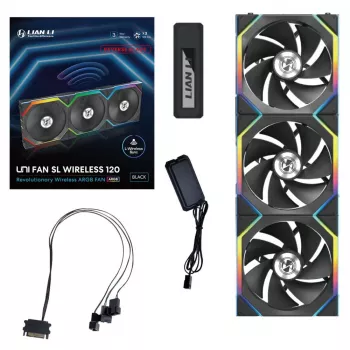 Lian Li UNI FAN SL-INF Wireless 120mm Reverse Blade ARGB ventola per case 3 pezzi nero