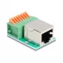 Adattatore per cavo DeLOCK 90652 RJ45 morsettiera 8 pin verde argento