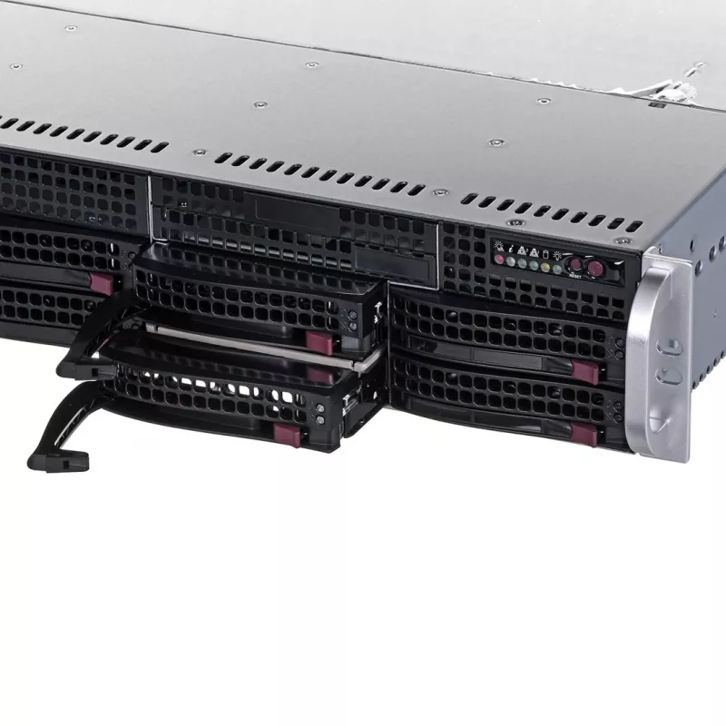 Case server Supermicro 825TQC-R802LPB rack nero