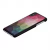 Custodia protettiva iKins per iPhone XS Max – design fiori d'acqua, nero