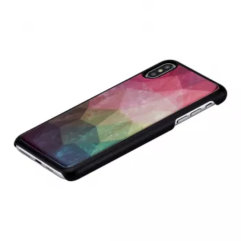 Custodia protettiva iKins per iPhone XS Max – design fiori d'acqua, nero