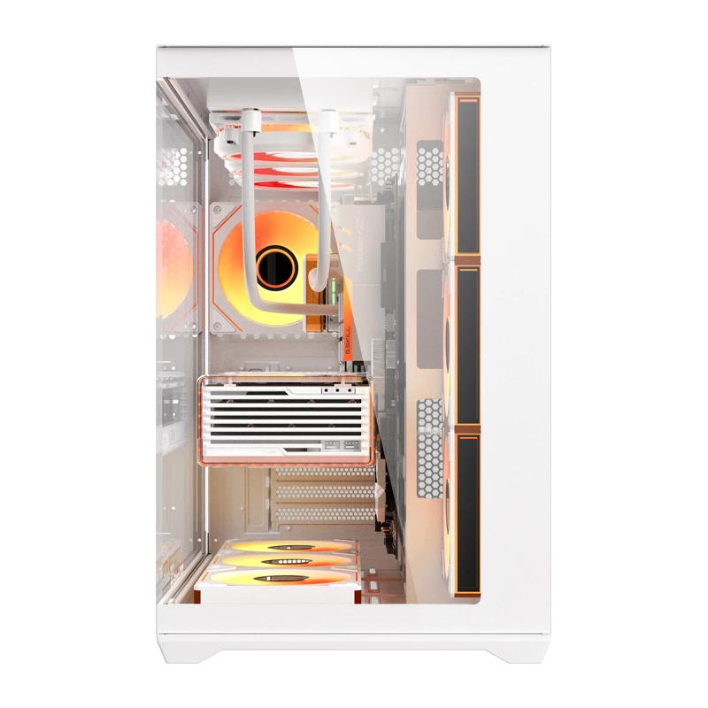 Case per computer Darkflash C280 (bianco) con 7 ventole di raffreddamento
