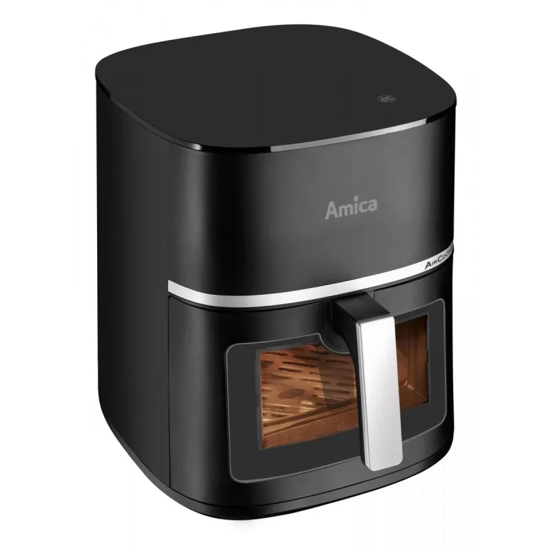 Amica AFM 6020 friggitrice ad aria, 7,2 l, 1700 W, 10 programmi, display LCD, nera