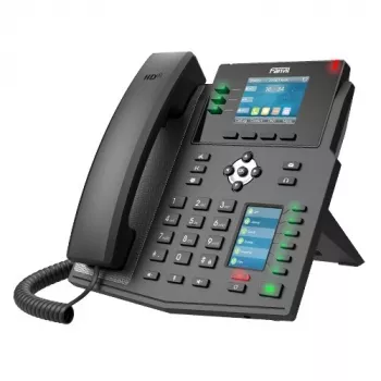 Telefono IP Fanvil X4U nero 12 linee LCD Wi-Fi con cornetta cablata