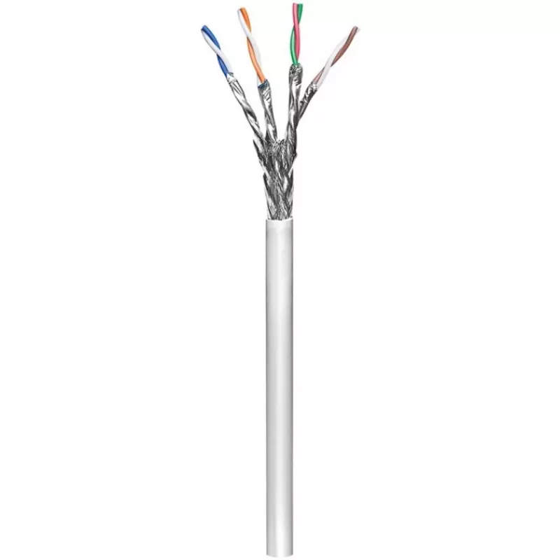 Cavo di rete Wentronic Goobay CAT 6, S/FTP (PiMF), grigio, 305 m – misto rame CCA, AWG 23/1 (solid), PVC (95696)