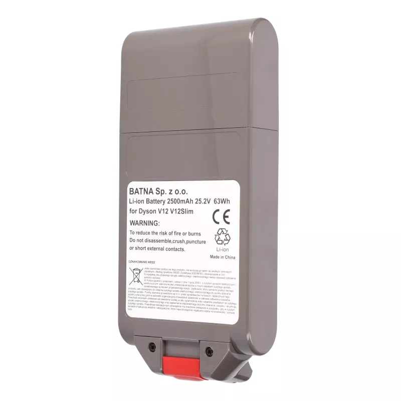Batteria ricaricabile per aspirapolvere Dyson V12, 25,2V 2500mAh