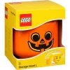 Scatola contenitore Room Copenhagen LEGO Storage Head Pumpkin grande arancione/nero