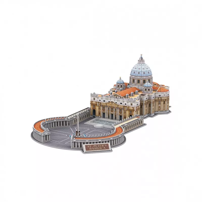 Puzzle 3D Cubicfun modello Basilica di San Pietro 306-DS0997H, parti in cartone, modello in scala assemblato