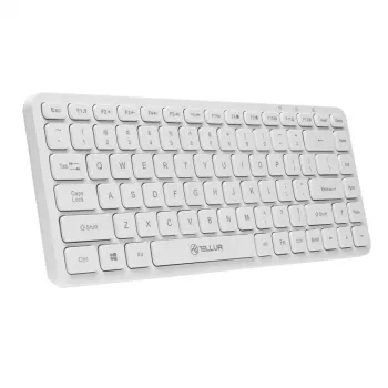 Tastiera wireless Tellur TLL491241 Mini bianca — layout compatto, connessione wireless