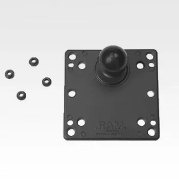 Piastra VESA RAM Mounts 100x100mm con sfera nero 121mm