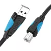 Cavo USB 2.0 A a USB-B Vention VAS-A16-B500, 5 m, nero, connettore-connettore, 480 Mbit/s