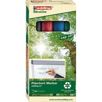 Pennarello indelebile punta fine Edding 31 EcoLine multicolore