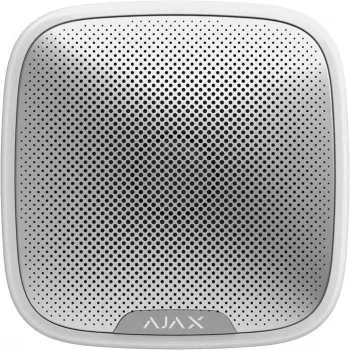 Sirena da esterno wireless Ajax StreetSiren bianca IP54