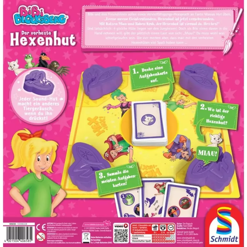 Bibi Blocksberg: il cappello della strega stregato, gioco da tavolo