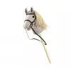 Cavallo a bastone in peluche Milly Mally 6626 grigio chiaro – peluche milly mally, cavallo a bastone per cavalcare