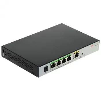 Hikvision DS-3WG105GP-SI router cablato Fast Ethernet, Gigabit Ethernet nero, grigio