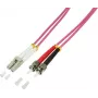 Logilink - cavo patch - LC multimodale (M) su ST multimodale (M) - 5 m - fibra ottica - 50/125 micrometri - OM4 - senza alogeni - viola erica (FP4LT05)