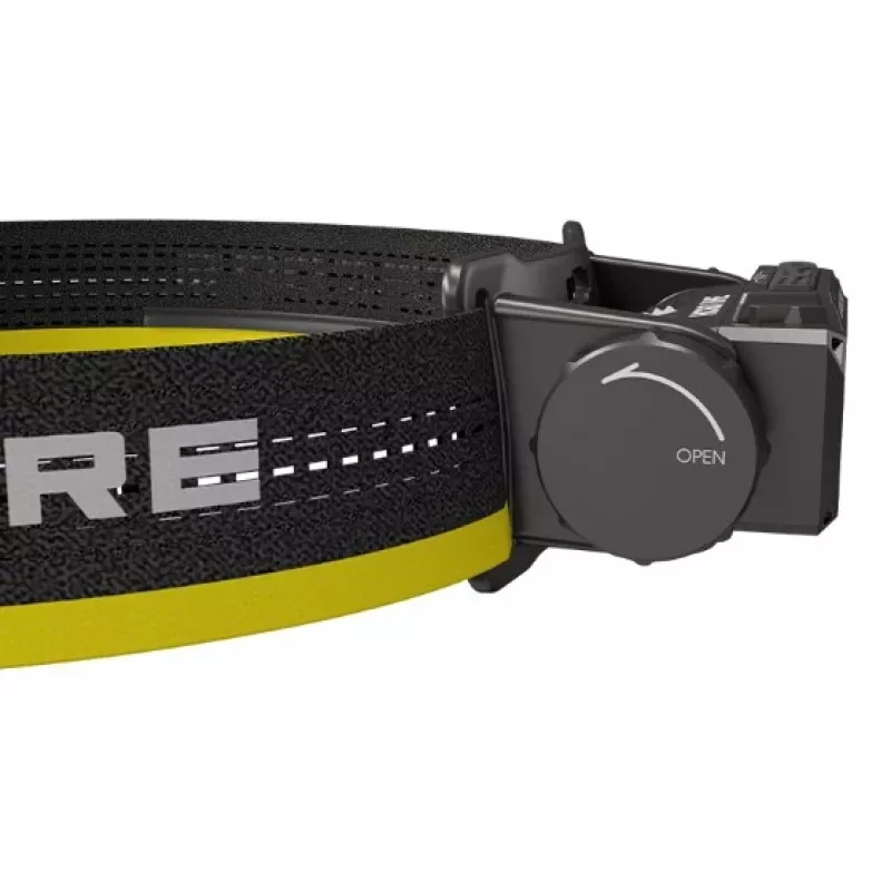 Torcia frontale Nitecore HC60 UHE con batteria ricaricabile 4000 mAh, 6-LED, impermeabile, resistente agli urti, nero/giallo