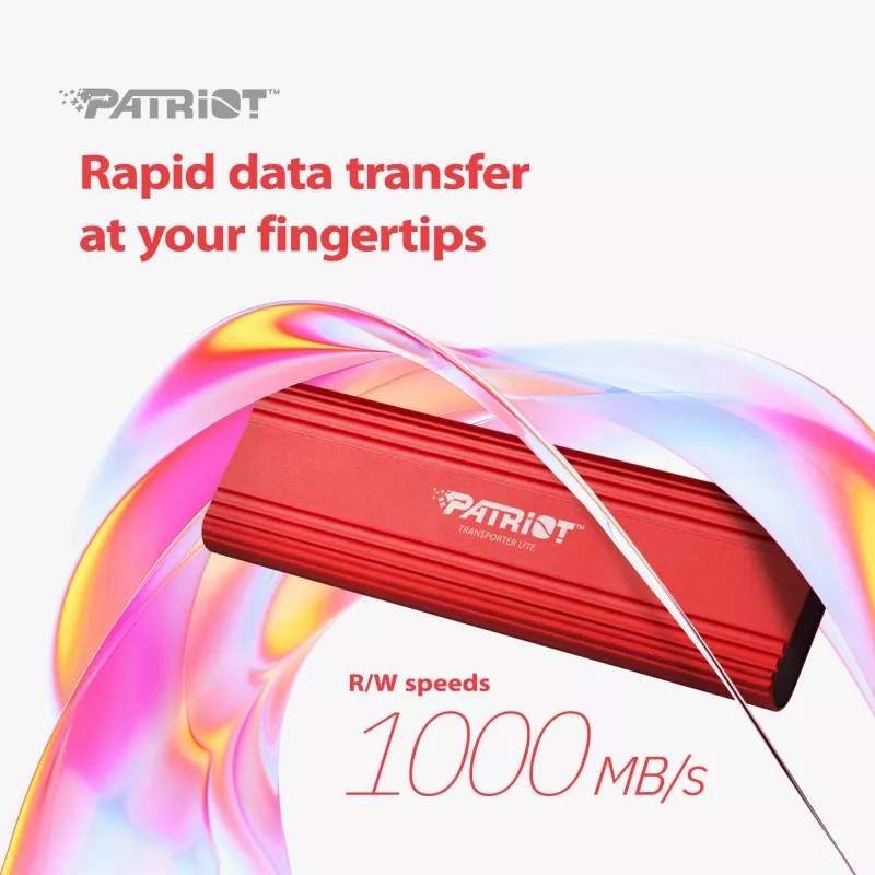 PATRIOT Transporter LT 512GB USB3.2 Type-C SSD 1000 MB/s alluminio - Solid State Disk - 512 GB
