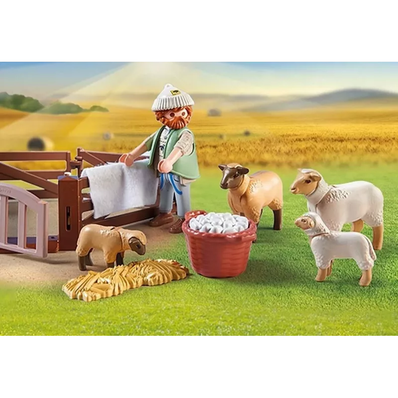 Gioco di simulazione del pastore con pecore Playmobil