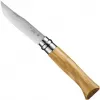 Coltello pieghevole Opinel Nr. 08 con manico in legno di olivo, lama in acciaio inox, modello 002020