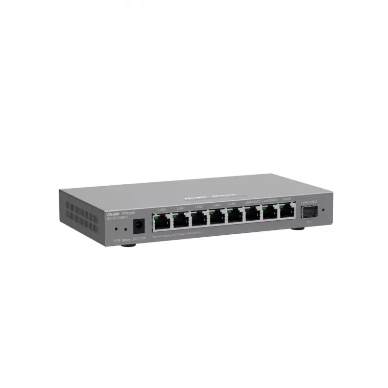 Ruijie Reyee RG-EG209GS router/controller Gigabit a 9 porte gestito dal cloud, 8x GbE, 1x SFP, VPN