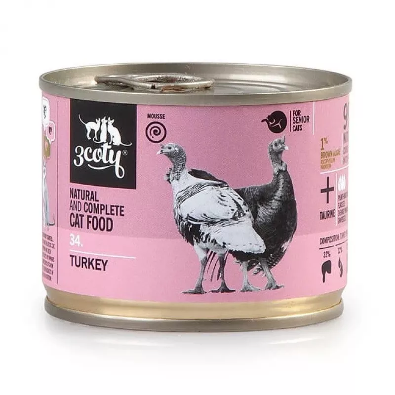 3COTY 34. tacchino senior - cibo umido per gatti - 180g