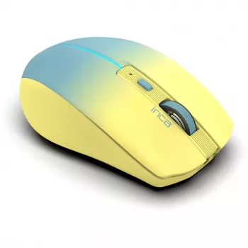 Mouse INCA IWM-511RS Bluetooth+wireless RGB colore base giallo