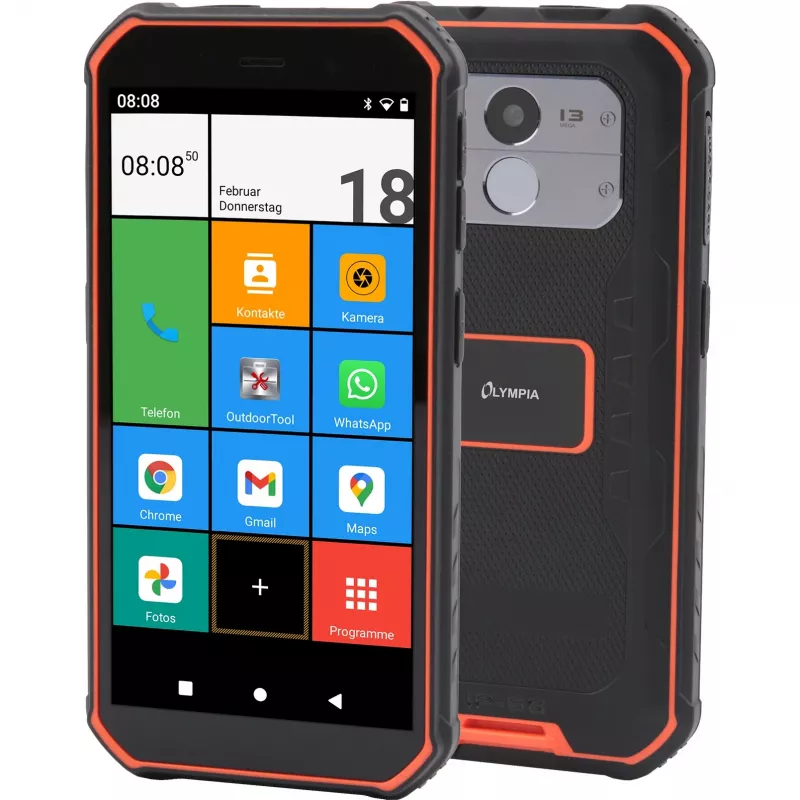 Smartphone Olympia TREK 5,5 pollici 3 GB 32 GB nero arancione