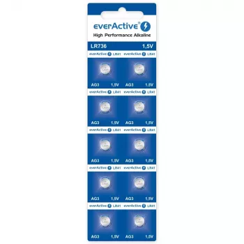 Pila a bottone alcalina monouso everActive EVAG3 LR41 1,5 V – confezione da 10