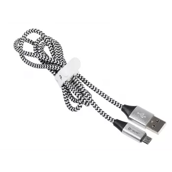 Cavo USB Tracer TRAKBK46928 1m USB A Micro-USB B nero argento