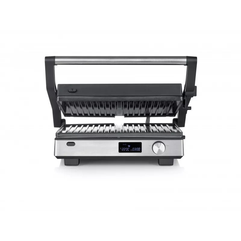 Piastra grill Severin KG 2380 nero argento 2000W acciaio inox