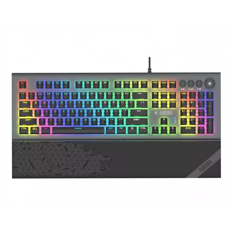 iBox Aurora K-5 Tastiera USB QWERTY argento