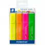 Marker Staedtler 364 P WP4 punta a scalpello verde arancione rosa giallo