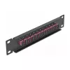 Patch panel fibra ottica DeLOCK 10 pollici 12 porte SC simplex viola 1U nero